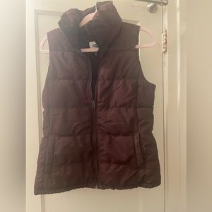 Old Navy Burgundy Puffer Vest